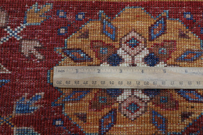 177 x 237 cm | Oriental turkish Shall Afghan Tribal Hand Knotted Wool Carpet