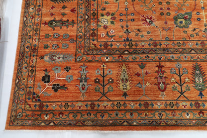 393 x 586 cm | Large Floral Afghan Veg Dye Wool carpet