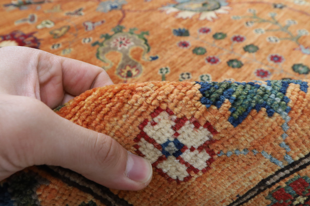 393 x 586 cm | Large Floral Afghan Veg Dye Wool carpet