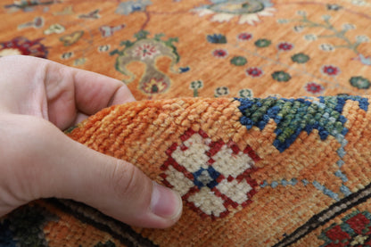 393 x 586 cm | Large Floral Afghan Veg Dye Wool carpet