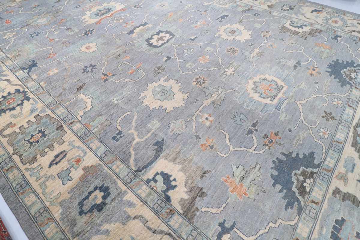 410 x 591 cm | Large Oushak Afghan Veg Dye Wool carpet