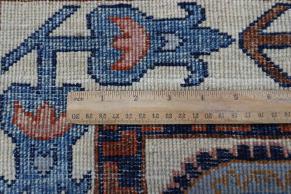 203 x 302 cm | Oriental Suzani beige Area Rug Afghan Tribal Hand Knotted Wool Carpet