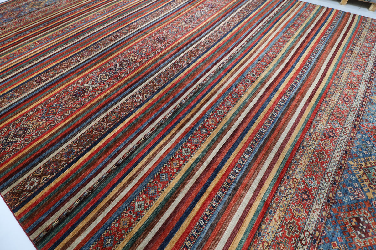 405 x 593 cm | Tribal Afghan Veg Dye Wool carpet