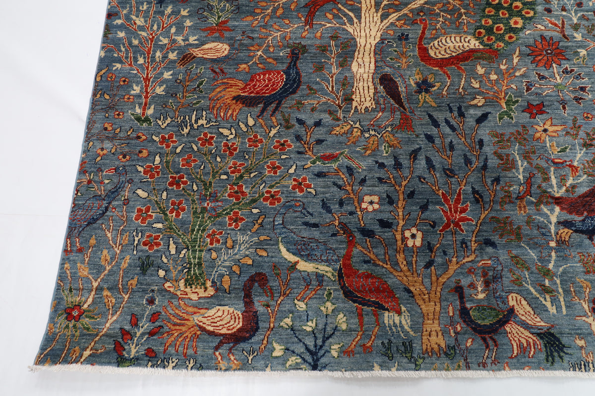 358 x 500 cm | Birds Afghan Veg Dye Wool carpet