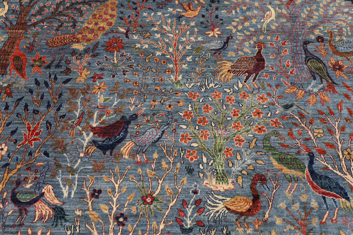358 x 500 cm | Birds Afghan Veg Dye Wool carpet