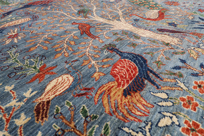 358 x 500 cm | Birds Afghan Veg Dye Wool carpet