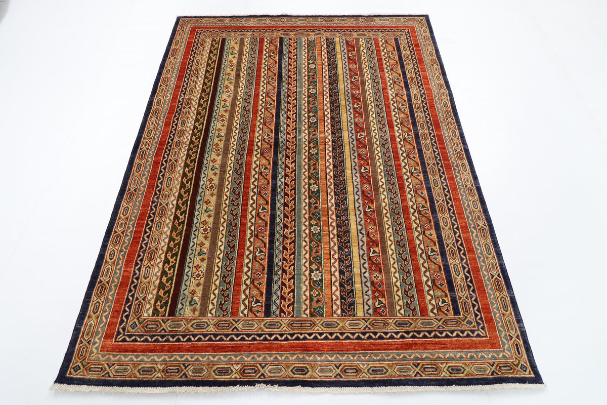 157 x 202 cm | Shawl Afghan Veg Dye Wool carpet
