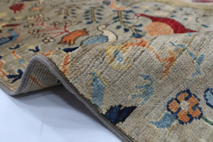 147 x 200 cm | Oriental birds Area Rug Afghan Tribal Hand Knotted Wool Carpet