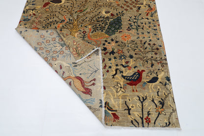 147 x 200 cm | Oriental birds Area Rug Afghan Tribal Hand Knotted Wool Carpet