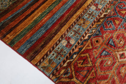 126 x 184 cm | Oriental Turkish Shall Area Rug Afghan Tribal Hand Knotted Wool Carpet