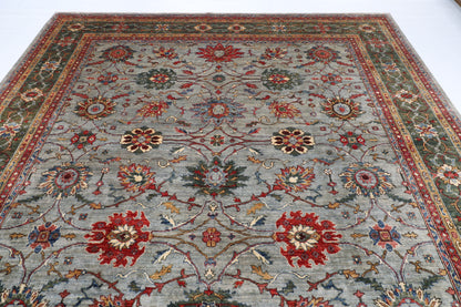 300 x 423 cm | Large Floral Hand Knotted veg Dye Wool Afghan Carpet