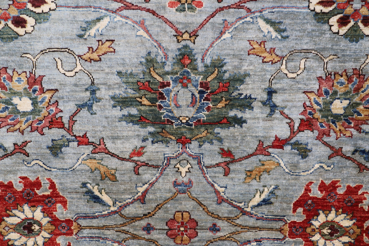 300 x 423 cm | Large Floral Hand Knotted veg Dye Wool Afghan Carpet