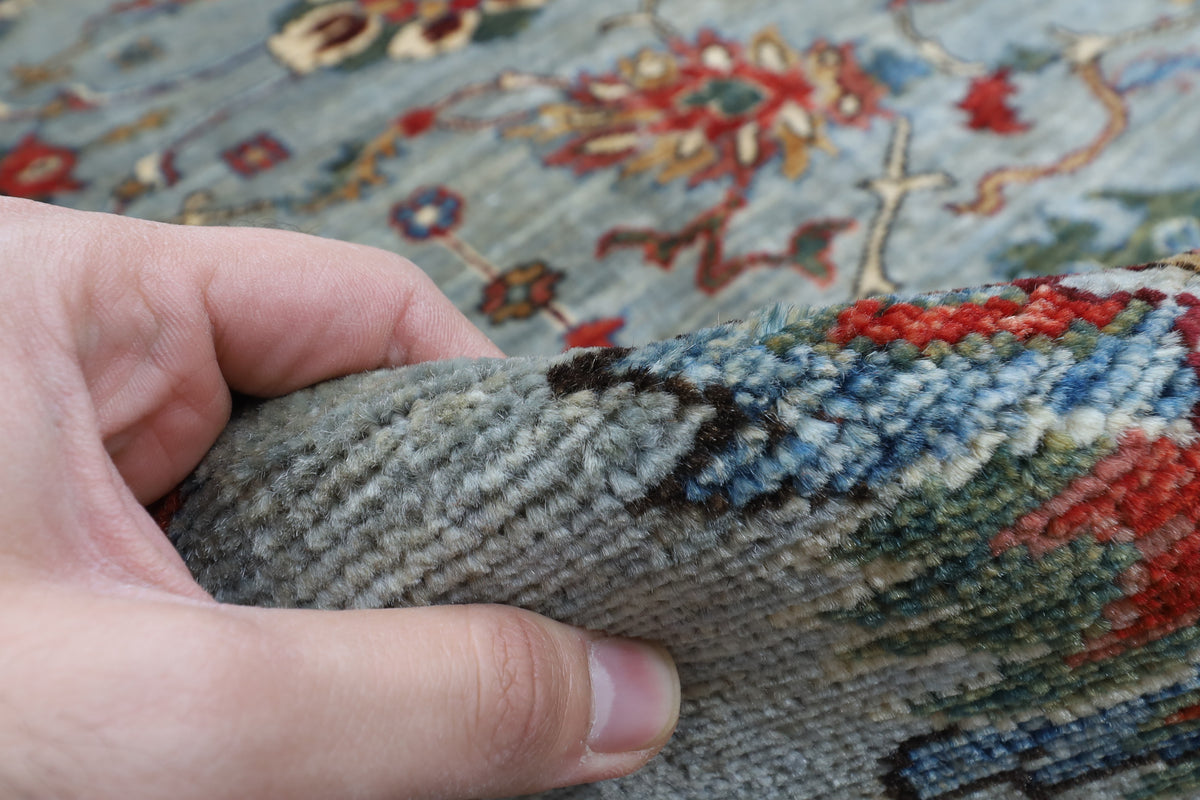 300 x 423 cm | Large Floral Hand Knotted veg Dye Wool Afghan Carpet