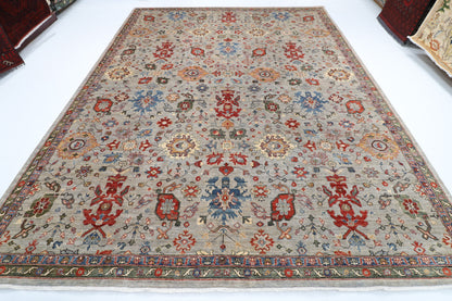 276 x 366 cm | Serapi design Hand Knotted veg Dye Wool Afghan Carpet