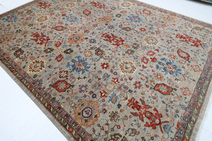 276 x 366 cm | Serapi design Hand Knotted veg Dye Wool Afghan Carpet