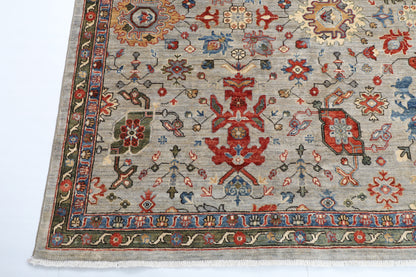 276 x 366 cm | Serapi design Hand Knotted veg Dye Wool Afghan Carpet