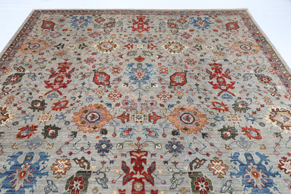 276 x 366 cm | Serapi design Hand Knotted veg Dye Wool Afghan Carpet