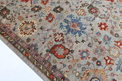 276 x 366 cm | Serapi design Hand Knotted veg Dye Wool Afghan Carpet
