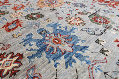 276 x 366 cm | Serapi design Hand Knotted veg Dye Wool Afghan Carpet