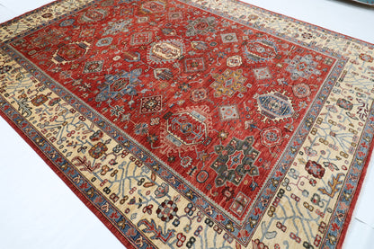 273 x 360 cm | Waziri design Hand Knotted veg Dye Wool Afghan Carpet