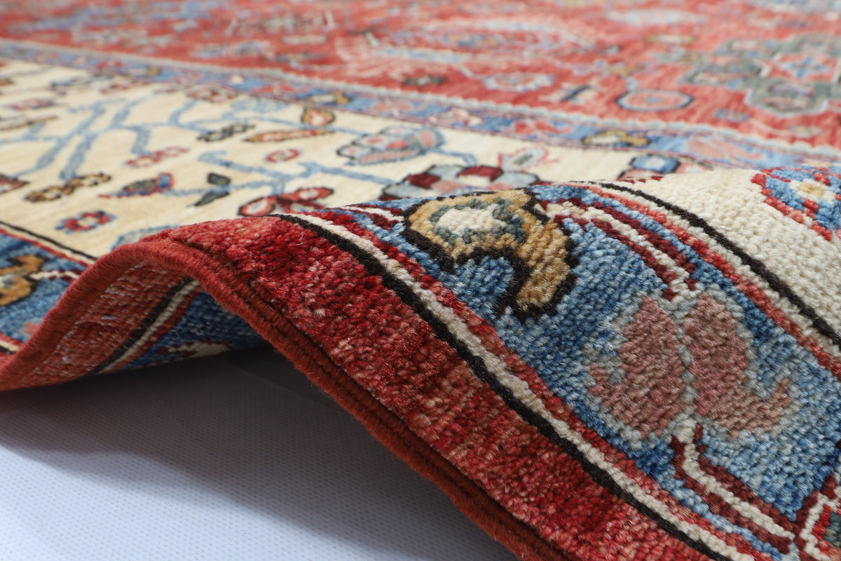 273 x 360 cm | Waziri design Hand Knotted veg Dye Wool Afghan Carpet
