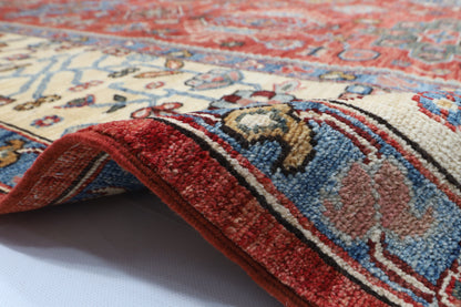 273 x 360 cm | Waziri design Hand Knotted veg Dye Wool Afghan Carpet