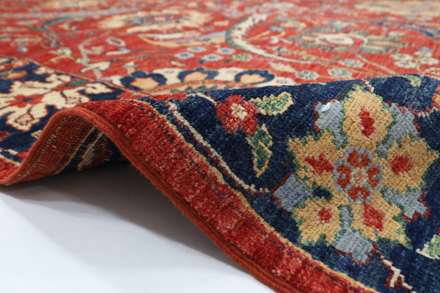 274 x 368 cm | Oriental Floral Red Area Rug Afghan Hand Knotted Veg Dye Wool carpet