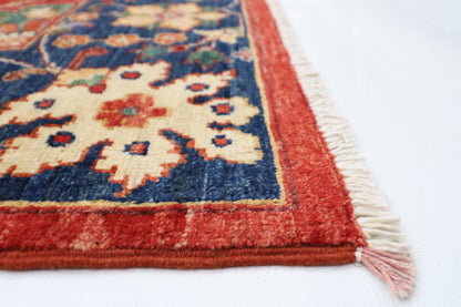 274 x 368 cm | Oriental Floral Red Area Rug Afghan Hand Knotted Veg Dye Wool carpet