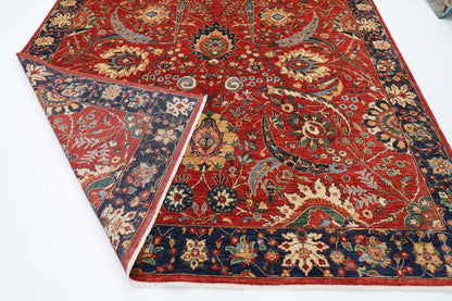 274 x 368 cm | Oriental Floral Red Area Rug Afghan Hand Knotted Veg Dye Wool carpet