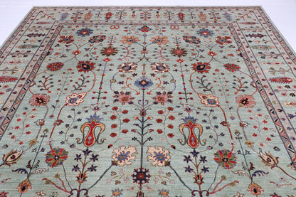 298 x 395 cm | Sultani Design Hand Knotted veg Dye Wool Afghan Carpet