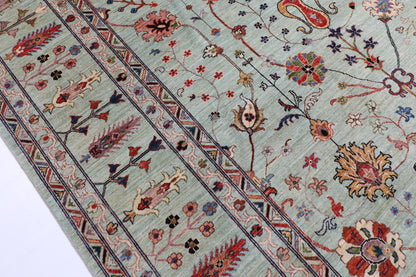 298 x 395 cm | Sultani Design Hand Knotted veg Dye Wool Afghan Carpet