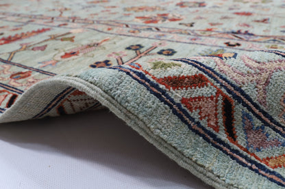 298 x 395 cm | Sultani Design Hand Knotted veg Dye Wool Afghan Carpet