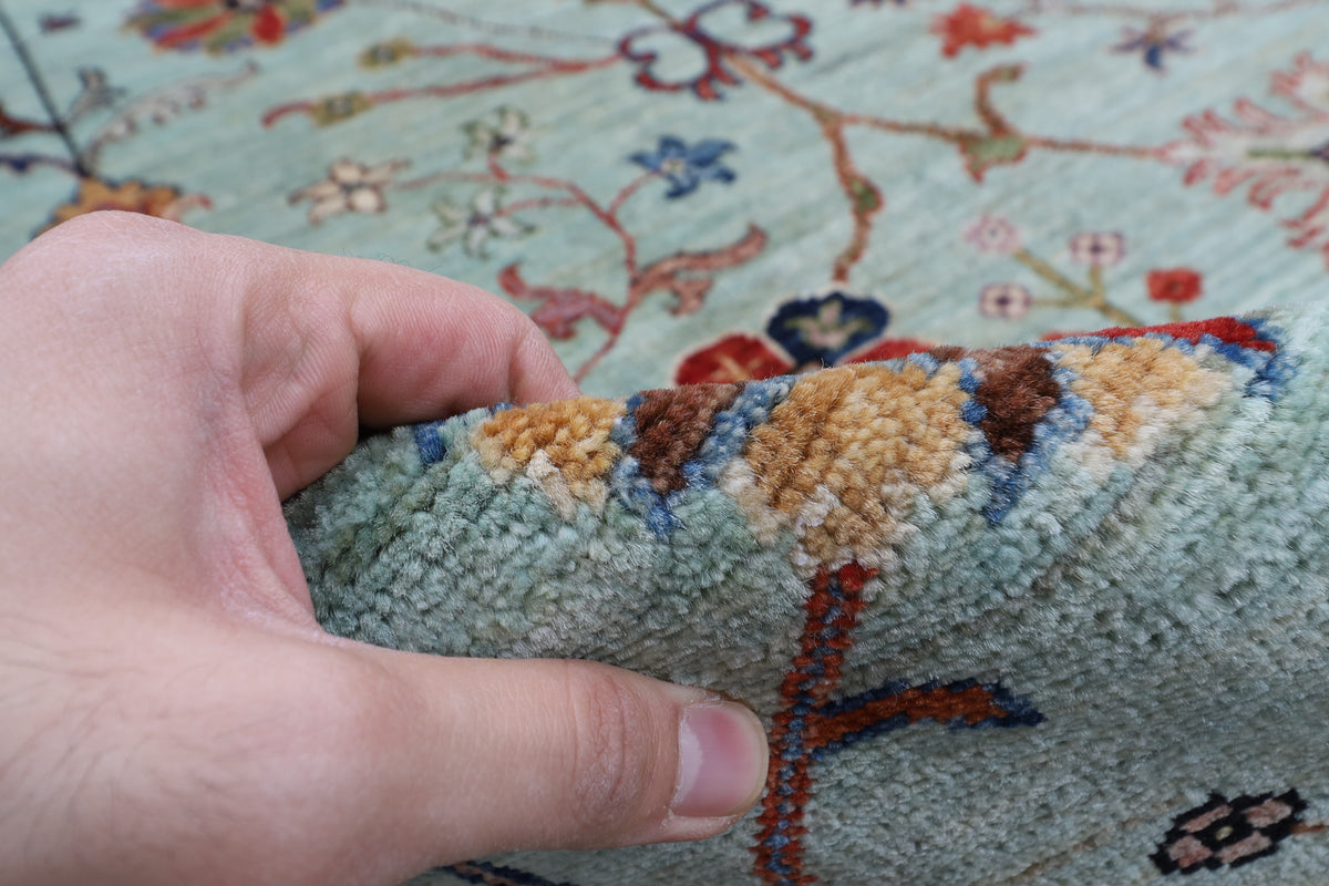 298 x 395 cm | Sultani Design Hand Knotted veg Dye Wool Afghan Carpet