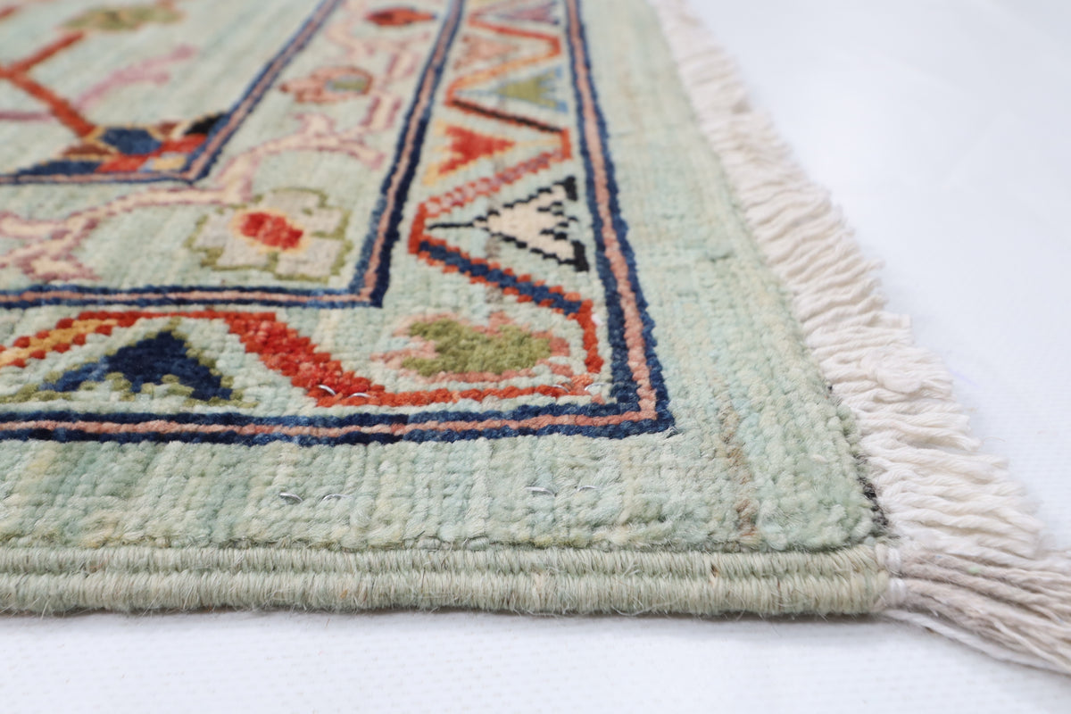 298 x 395 cm | Sultani Design Hand Knotted veg Dye Wool Afghan Carpet