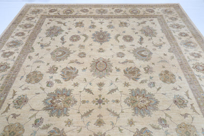 305 x 421 cm | Ziegler beige Design Hand Knotted veg Dye Wool Afghan Carpet