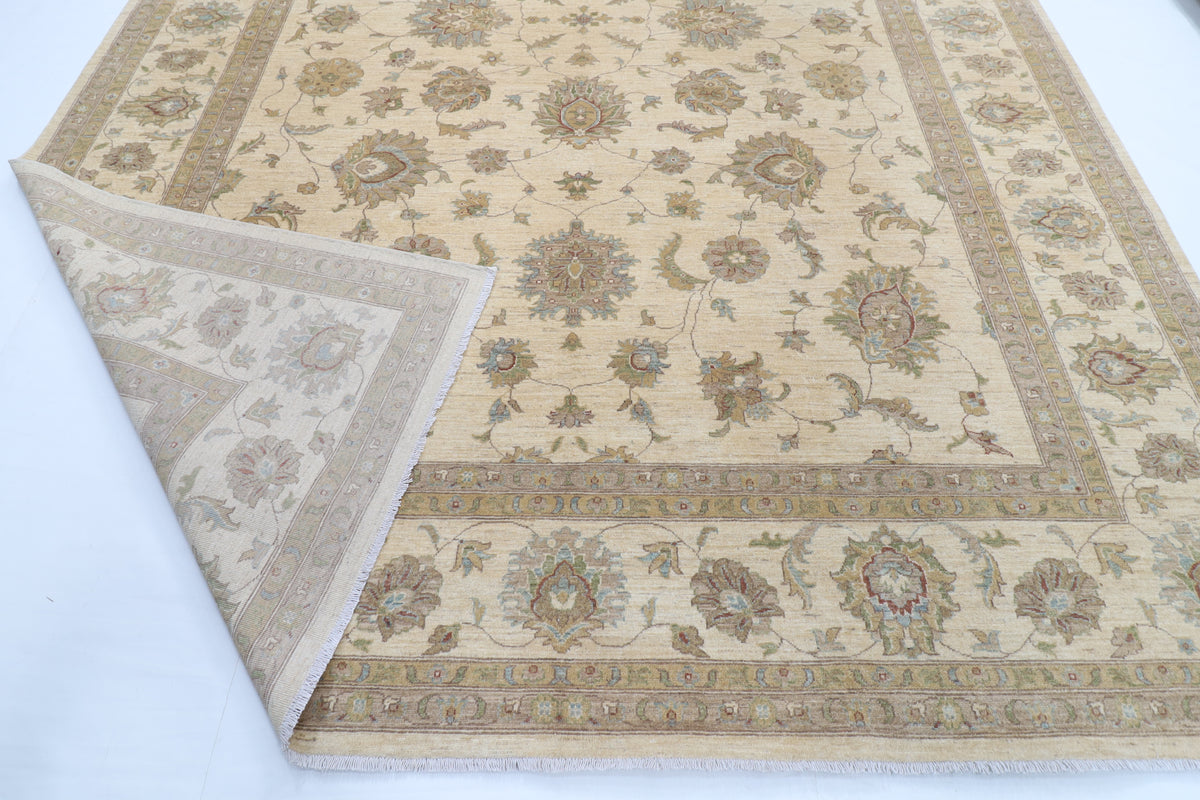 305 x 421 cm | Ziegler beige Design Hand Knotted veg Dye Wool Afghan Carpet