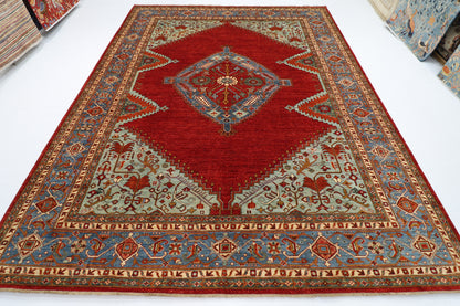 276 x 360 cm | Oriental Heriz  Area Rug Afghan Hand Knotted Veg Dye Wool carpet