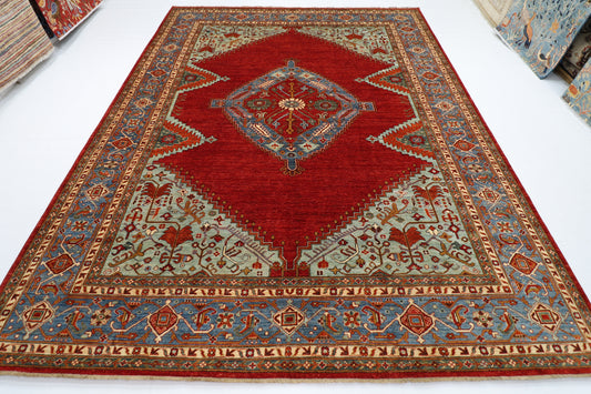 276 x 360 cm | Oriental Heriz  Area Rug Afghan Hand Knotted Veg Dye Wool carpet