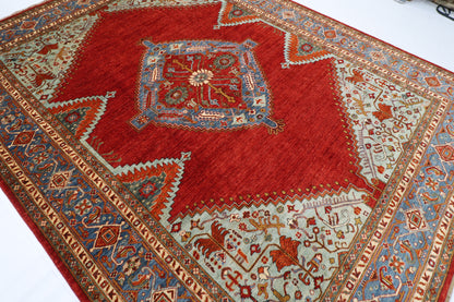 276 x 360 cm | Oriental Heriz  Area Rug Afghan Hand Knotted Veg Dye Wool carpet