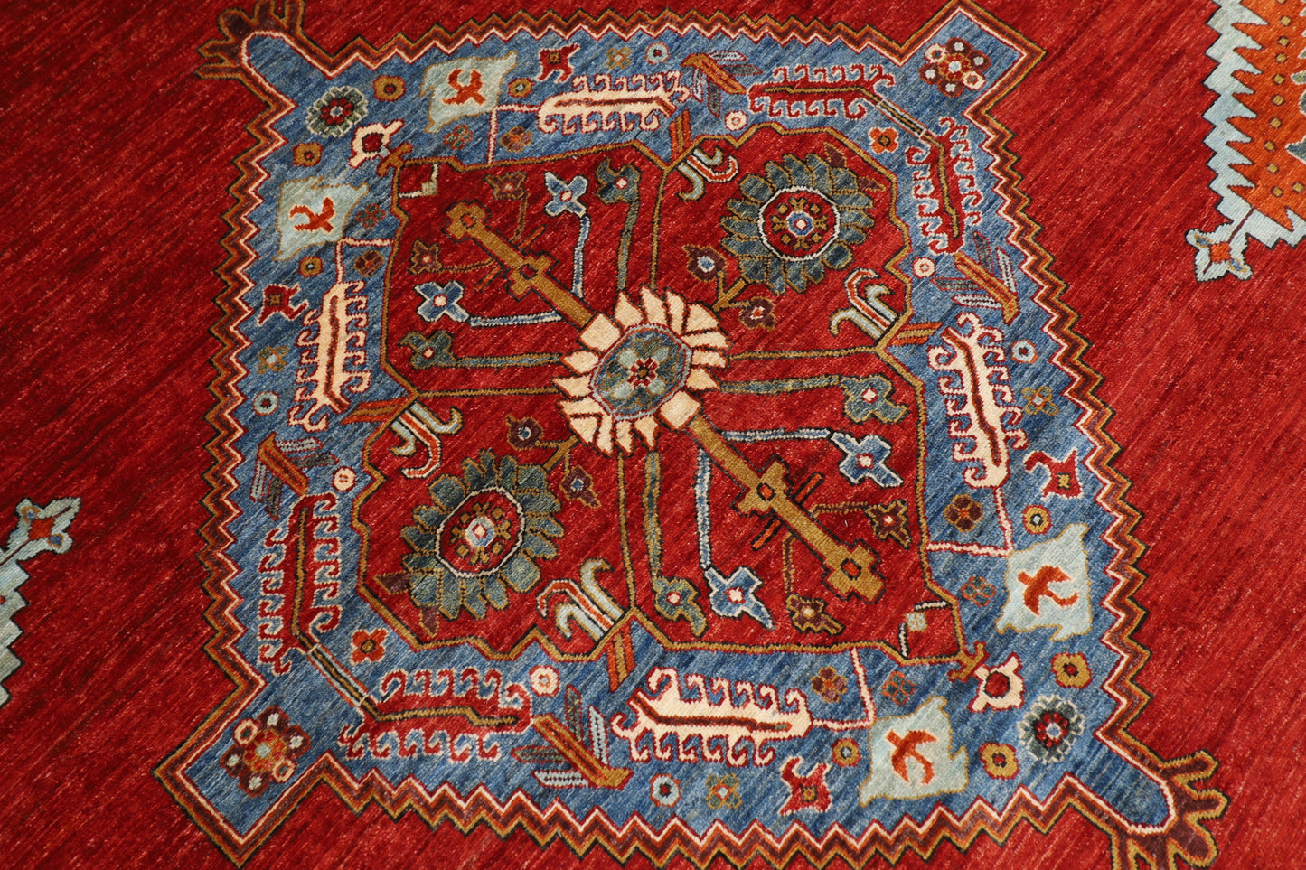 276 x 360 cm | Oriental Heriz  Area Rug Afghan Hand Knotted Veg Dye Wool carpet