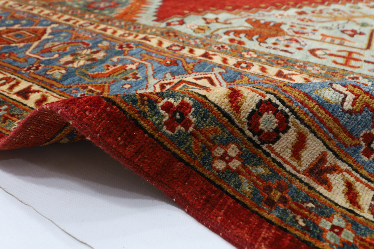 276 x 360 cm | Oriental Heriz  Area Rug Afghan Hand Knotted Veg Dye Wool carpet