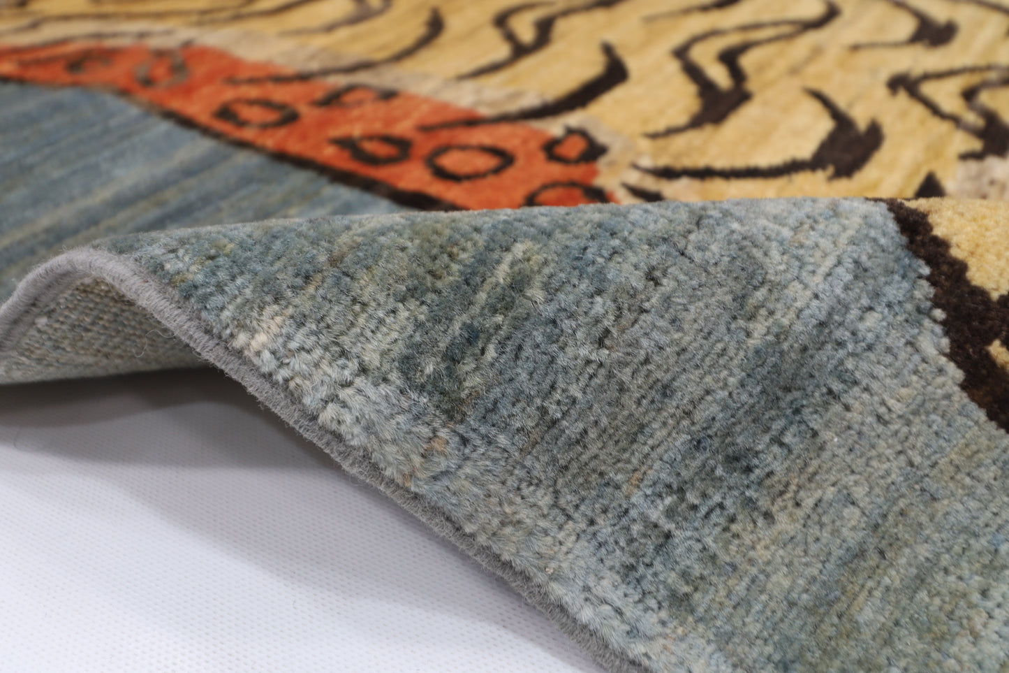 92 x 153 cm | Tibetan Tiger Afghan Tribal Hand Knotted Wool Carpet
