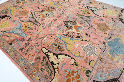 306 x 416 cm | Oriental Kawros Pink Area Rug Afghan Hand Knotted Veg Dye Wool carpet