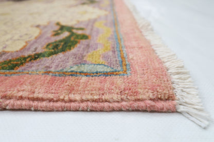 306 x 416 cm | Oriental Kawros Pink Area Rug Afghan Hand Knotted Veg Dye Wool carpet