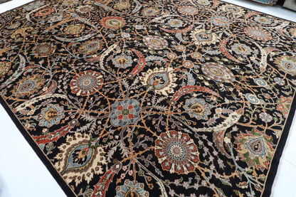 367 x 453 cm | large bidjar black Design Hand Knotted veg Dye Wool Afghan Carpet
