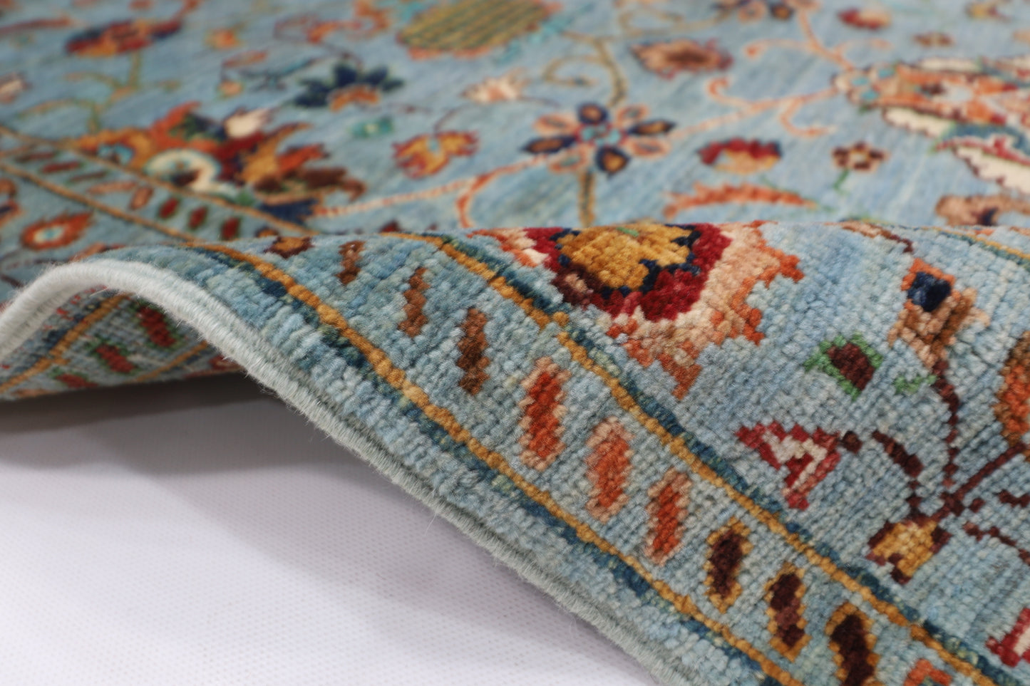 85 x 119 cm | Blueish Grey Sultani Afghan Tribal Hand Knotted Wool Carpet