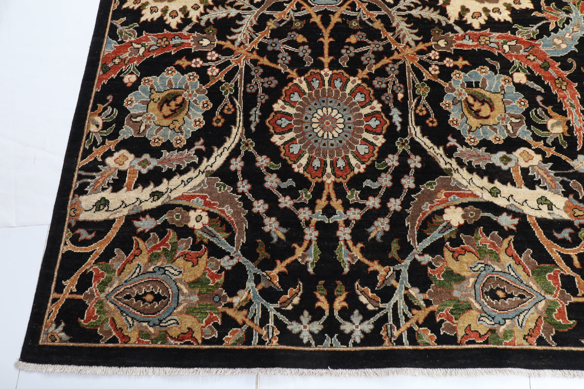367 x 453 cm | large bidjar black Design Hand Knotted veg Dye Wool Afghan Carpet