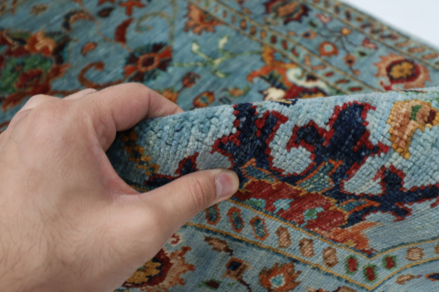 85 x 119 cm | Blueish Grey Sultani Afghan Tribal Hand Knotted Wool Carpet