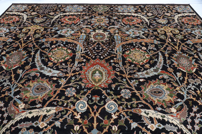 367 x 453 cm | large bidjar black Design Hand Knotted veg Dye Wool Afghan Carpet