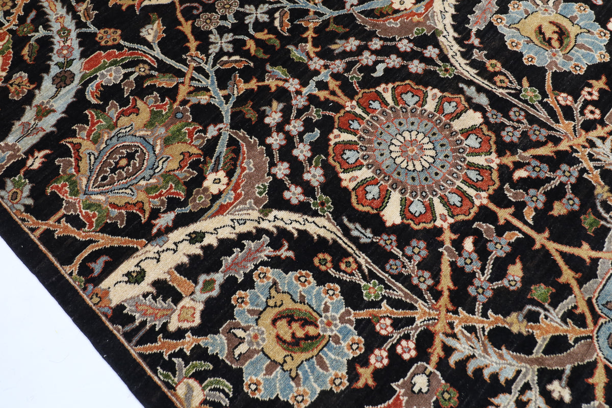 367 x 453 cm | large bidjar black Design Hand Knotted veg Dye Wool Afghan Carpet